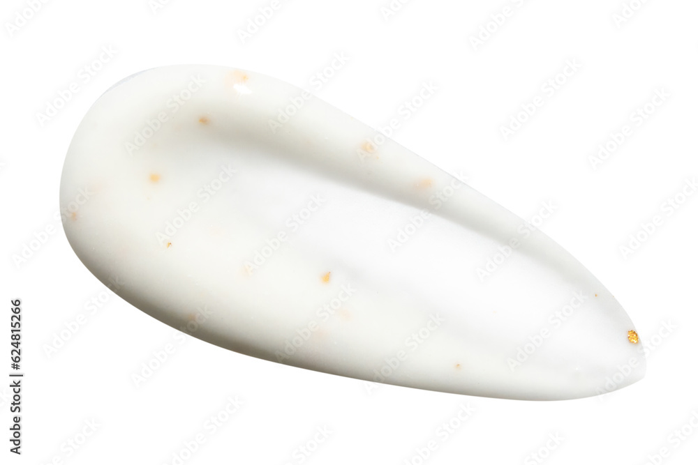 Smear of cream with 24 carat gold on an empty background. isolated Smear of cream with 24 carat gold on an empty background. isolated