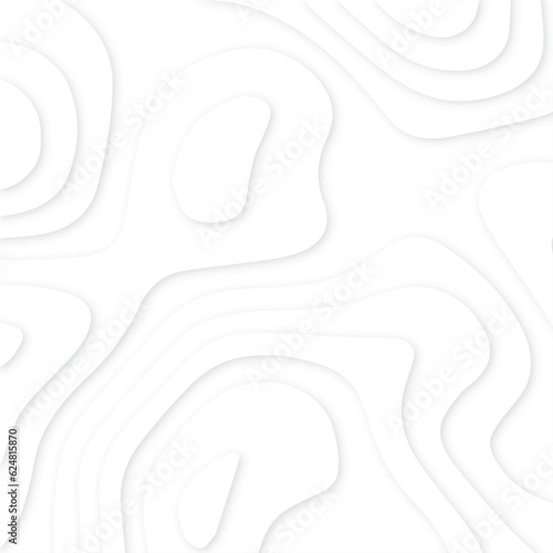 Abstract White paper cut background with lines.3d realistic papercut decoration textured with wavy layers. modern wallpaper texture and 3d realistic design use for banner flyers, posters.