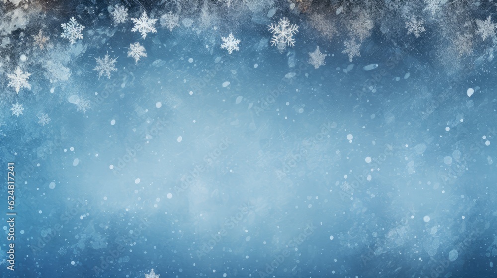 Obraz premium Beautiful background for christmas layout, in blue and cold colour.