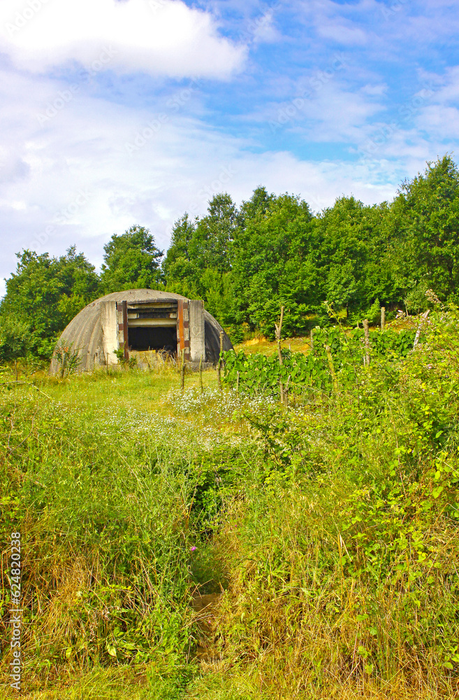 Ruins of Military bunker in Albania