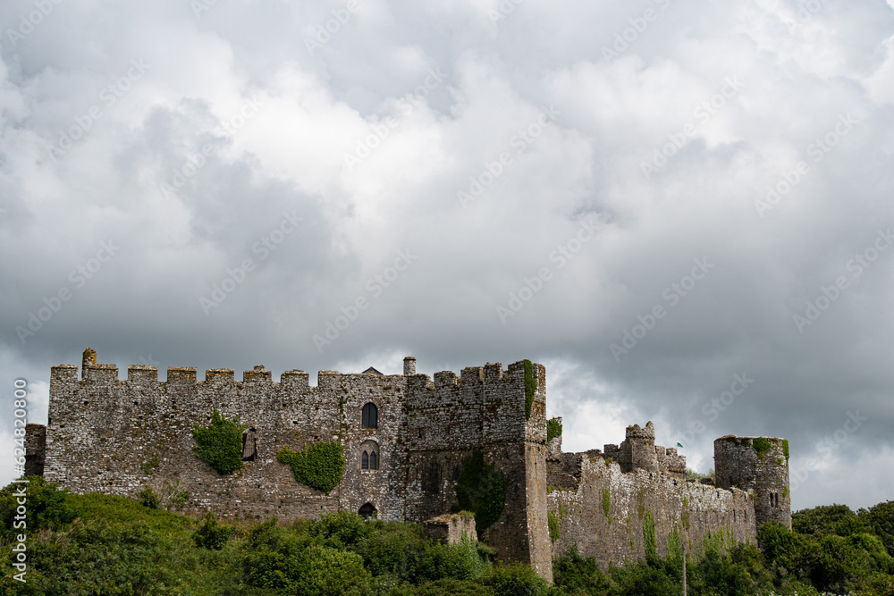 Mororbier   castle  ruin  Pembrokeshire