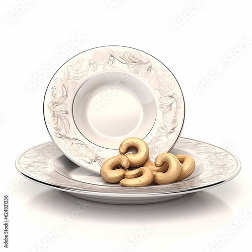 delicious nut cashew lies on beautiful plate  Ai generated