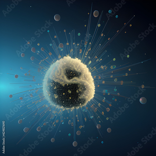 macro shot of a nano particle, generative AI