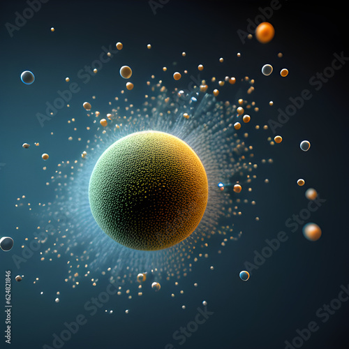 macro shot of a nano particle, generative AI