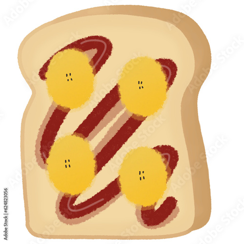 Toast strawberry banana