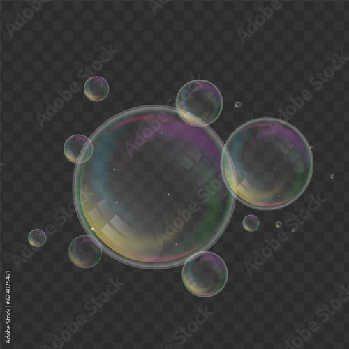 soap bubble with transperant background with reflection