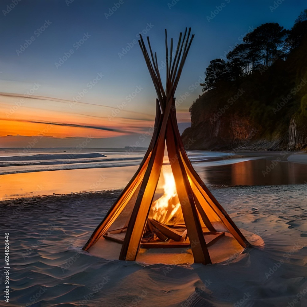 Fototapeta premium tent on the beach