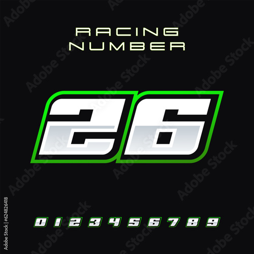 Racing Number Vector Design Template 26