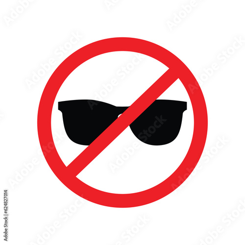 no sunglass sign vector