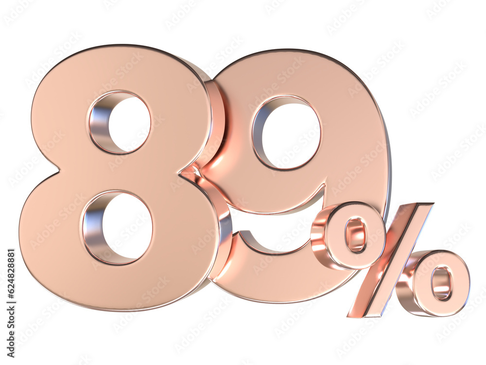 89 Number Gold 3D Render 89 Number Gold 3D Render