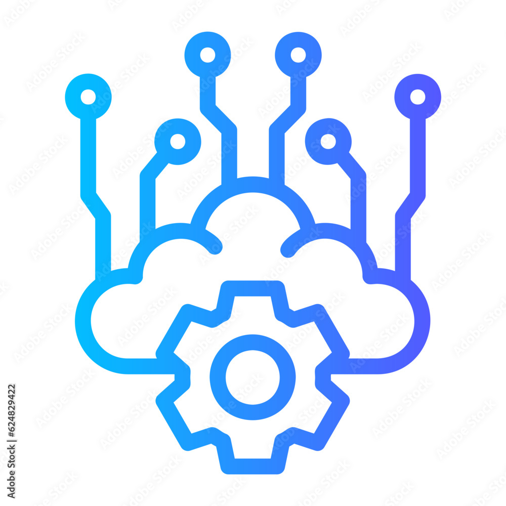 edge computing gradient icon edge computing gradient icon