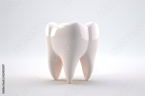 3d Tooth With White Background