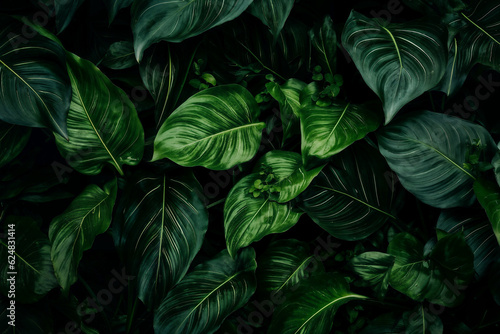 green  dark  wallpaper  tropical  forest  leaves  lush  foliage  mysterious  ambiance  allure  verdant  beauty  natural  patterns  generative ai  leaf  plant  nature  tree  garden  spring  plants  sum