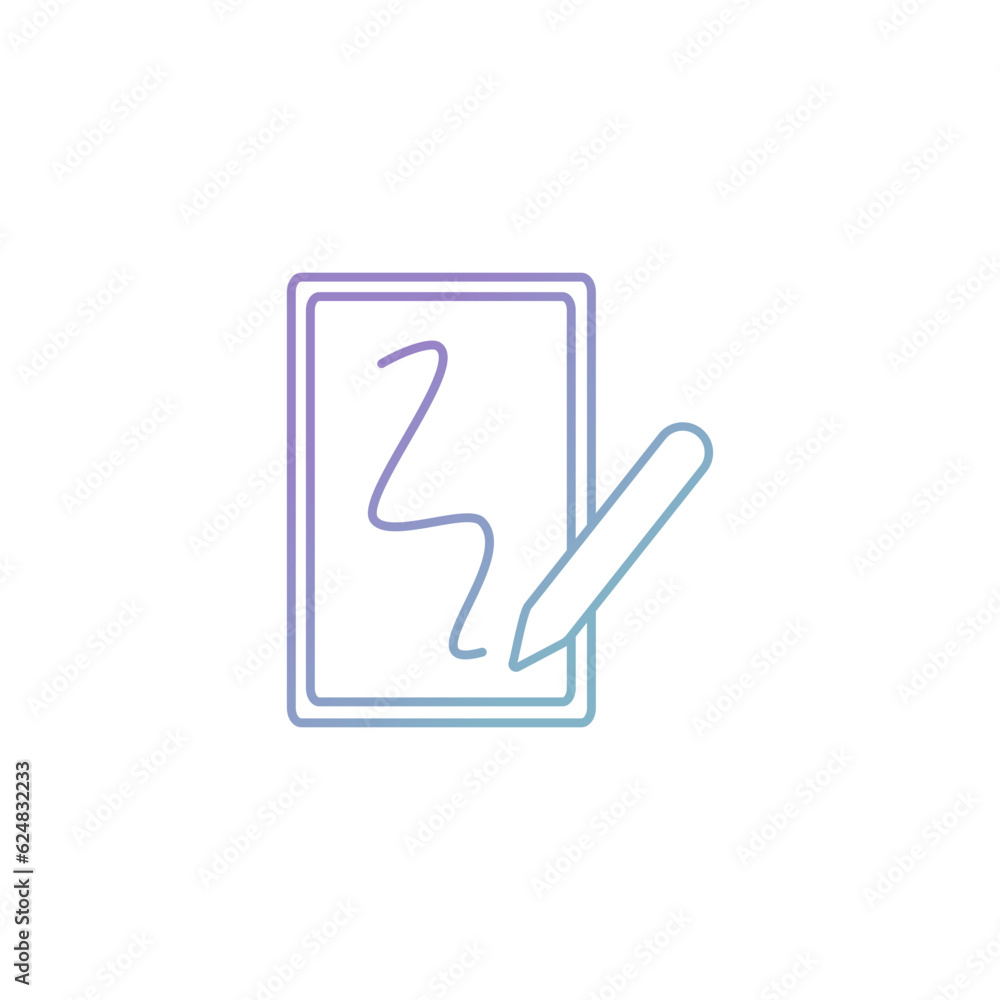 Pencil and checklist icon Pencil and checklist icon