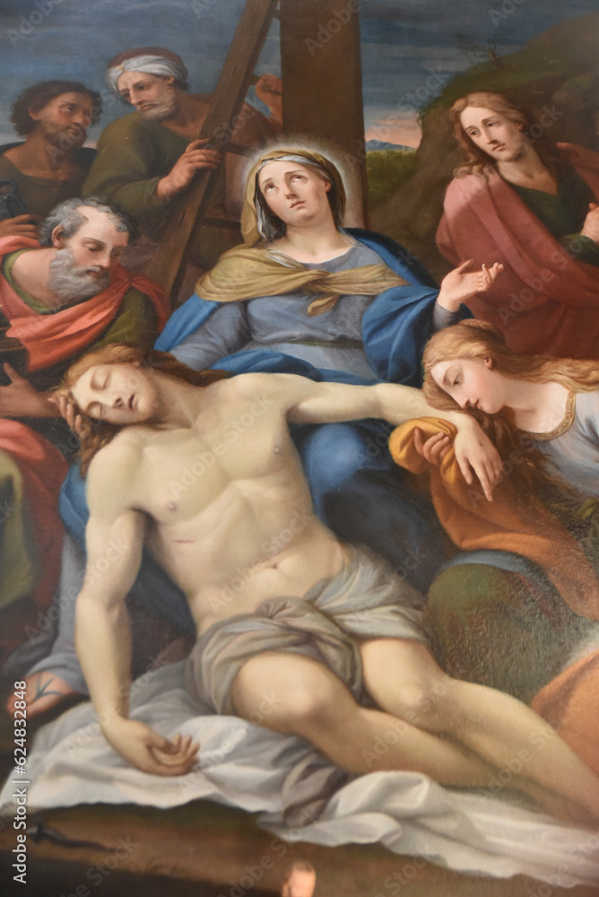 Le Christ mort à l'église Sainte-Marie de Pastoreccia. Corse