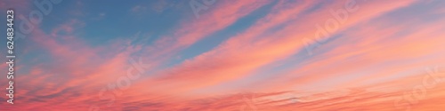 Background of colorful sky concept. Beautiful sunset sky. Nature sky backgrounds. Generative AI © Viktor