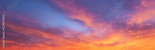 Background of colorful sky concept. Beautiful sunset sky. Nature sky backgrounds. Generative AI