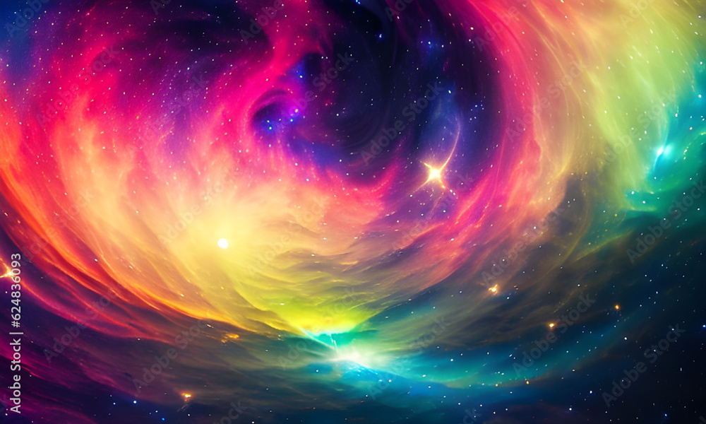smoky clouds and stars in the colourful space galaxy background smoky clouds and stars in the colourful space galaxy background