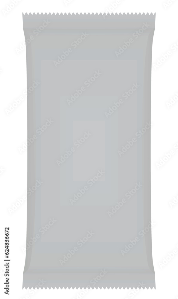 Grey instant coffee bag. vector illustration Grey instant coffee bag. vector illustration