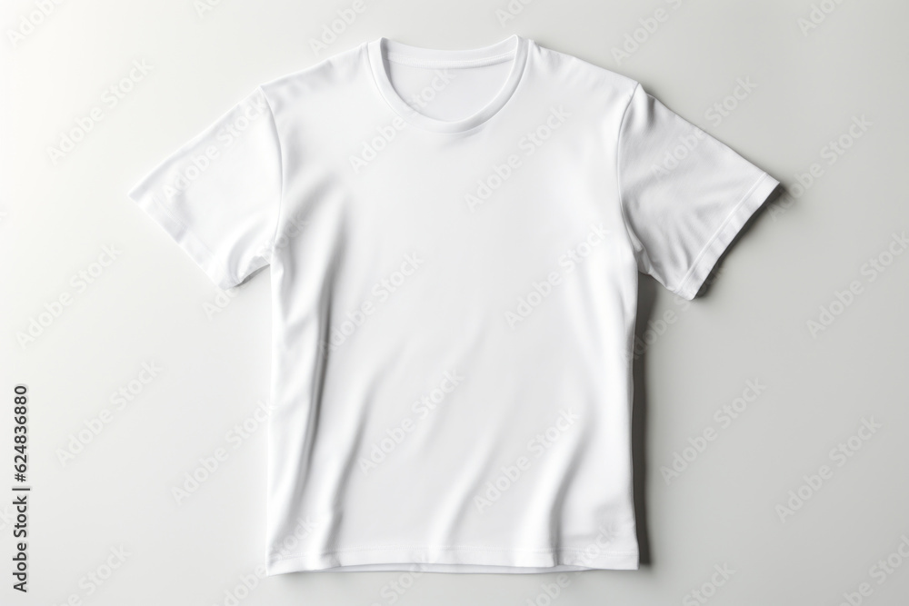 White t-shirt mock up model. generative ai White t-shirt mock up model. generative ai