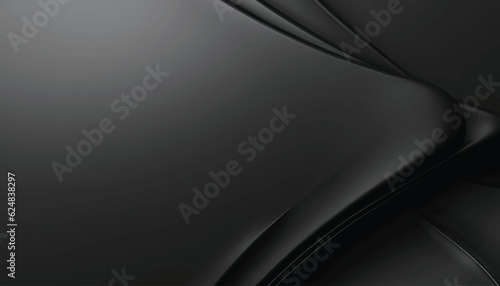Abstract black wallpaper 3d render. Elegant dark luxury background. Paper 3d gradient black template design vector illustration.
