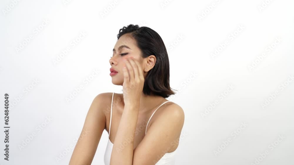 Beautiful young asian woman with clean fresh skin on white background, Face care, Facial treatment, Cosmetology, beauty and spa, Asian women portrait. Beautiful young asian woman with clean fresh skin on white background, Face care, Facial treatment, Cosmetology, beauty and spa, Asian women portrait.