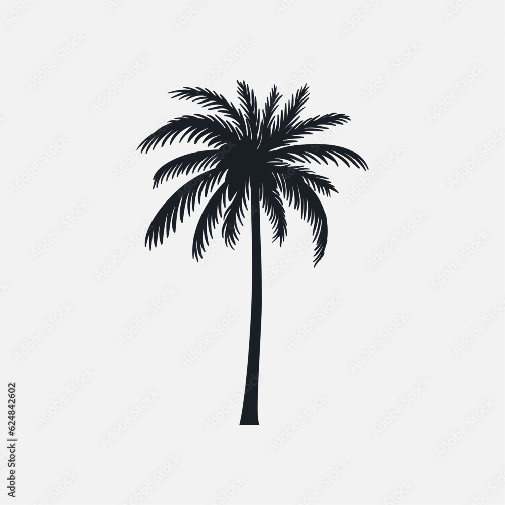 Palm trees silhouette. Palm trees silhouette.