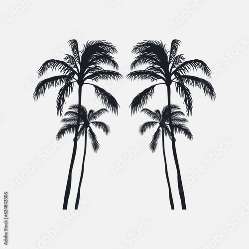 Palm trees silhouette.