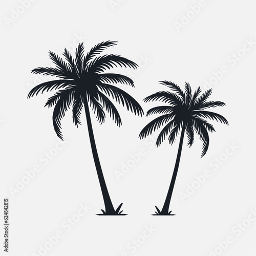 Palm trees silhouette.