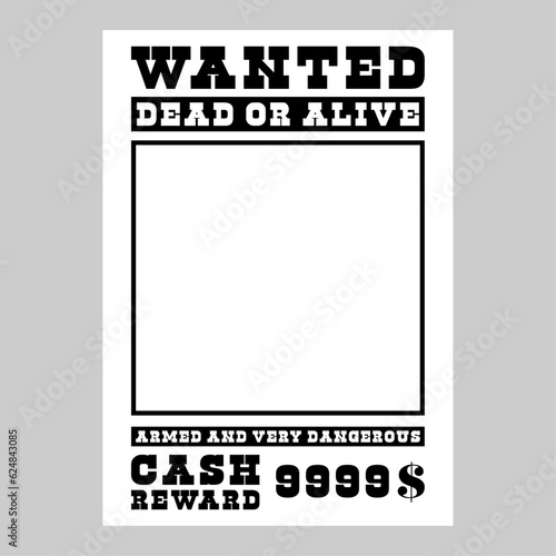 Westerm wanted poster template photo