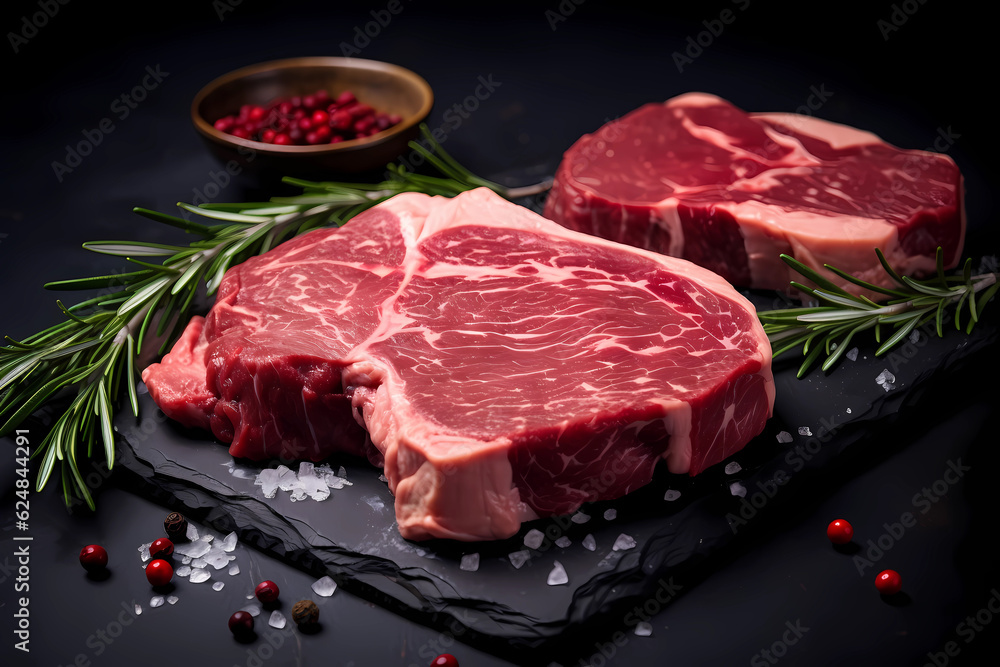 Steak raw. Barbecue Rib Eye Steak.