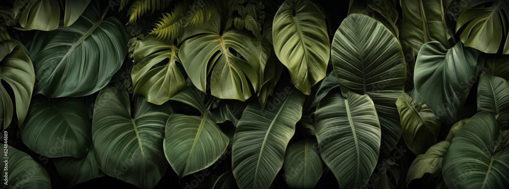 Tropical leaves. AI generative Tropical leaves. AI generative