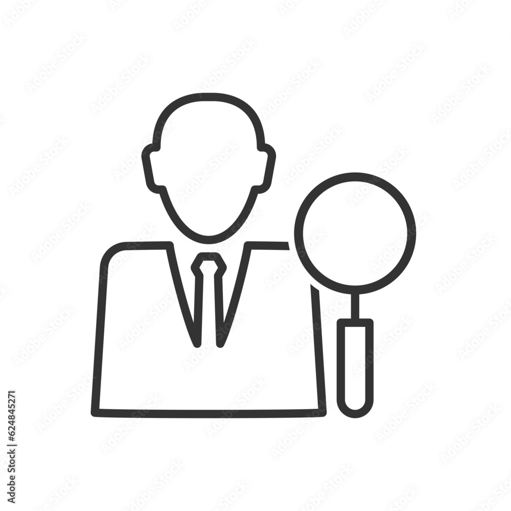 Search Employee Man Icon Sign Symbol Search Employee Man Icon Sign Symbol