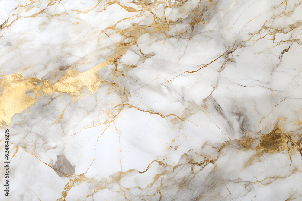 White gold marble texture pattern background. Generative AI White gold marble texture pattern background. Generative AI