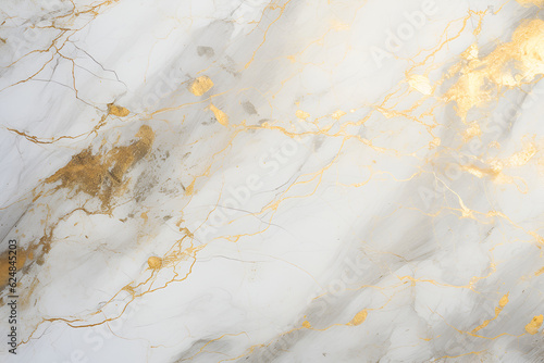 White gold marble texture pattern background. Generative AI