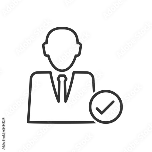 Approve Employer Icon Sign Symbol