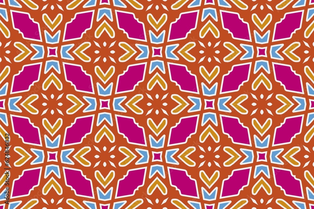 Abstract ethnic rug ornamental seamless pattern.Perfect for fashion, textile design, cute themed fabric, on wall paper, wrapping paper and home decor. Abstract ethnic rug ornamental seamless pattern.Perfect for fashion, textile design, cute themed fabric, on wall paper, wrapping paper and home decor.