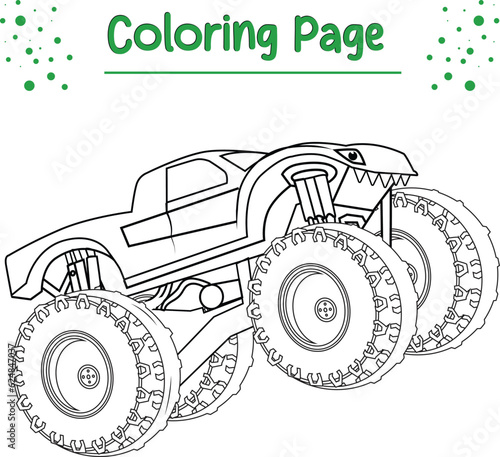 monster truck coloring page printable