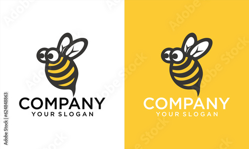 Bee concepts logo vector graphic abstract template © joss