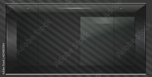 Glass Wall Template Partition Showcase Window
