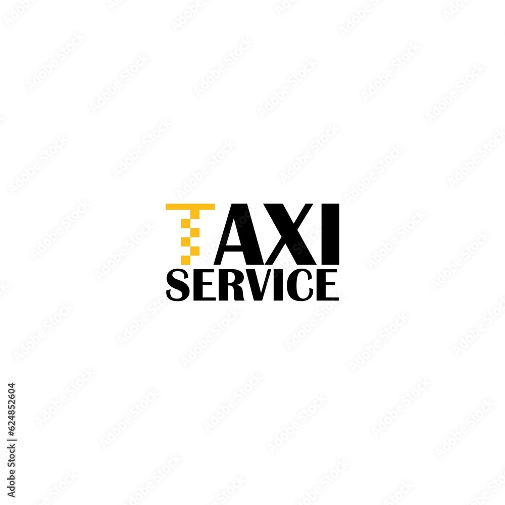 Taxi service logo isolated on white background Taxi service logo isolated on white background
