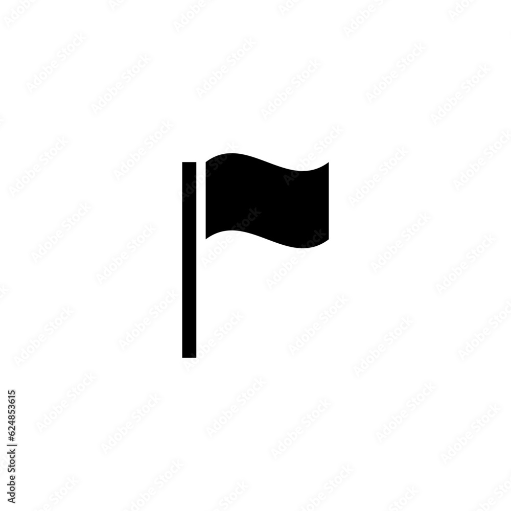 flag icon in black on white background, business success or goal achievement flag icon in black on white background, business success or goal achievement