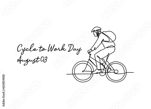line art of cycle to work day good for cycle to work day celebrate. line art. illustration.