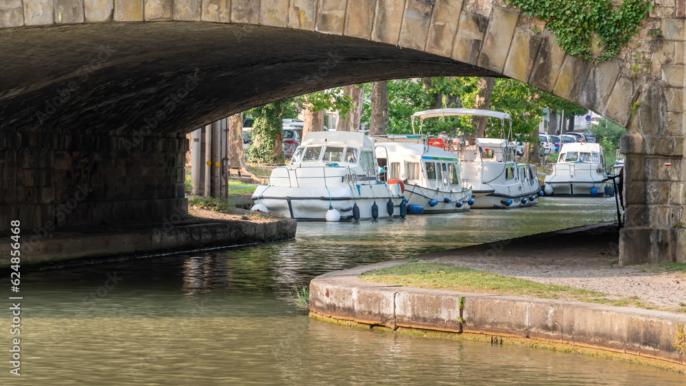 boats at canal Carcassonne France