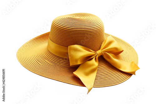 straw hat isolated on white background photo
