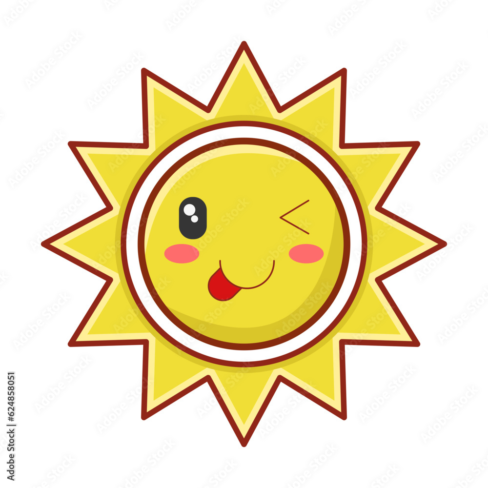 Vector Sun Hand Drawn Emote Vector Sun Hand Drawn Emote