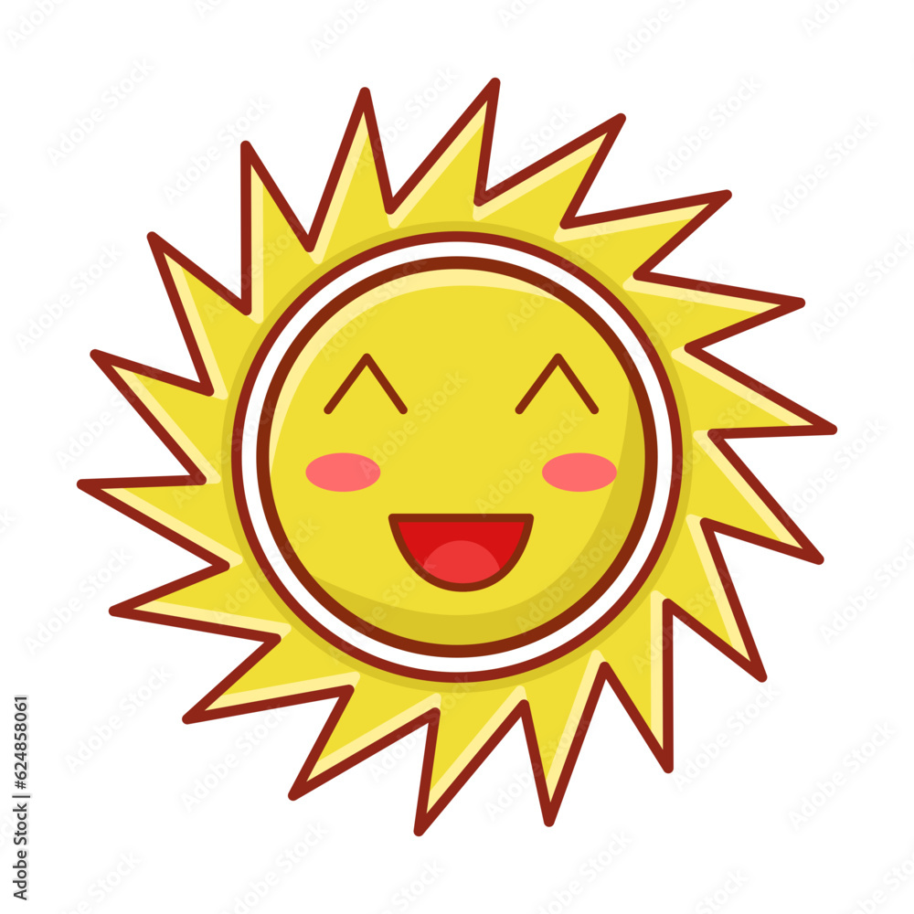 Vector Sun Hand Drawn Emote Vector Sun Hand Drawn Emote