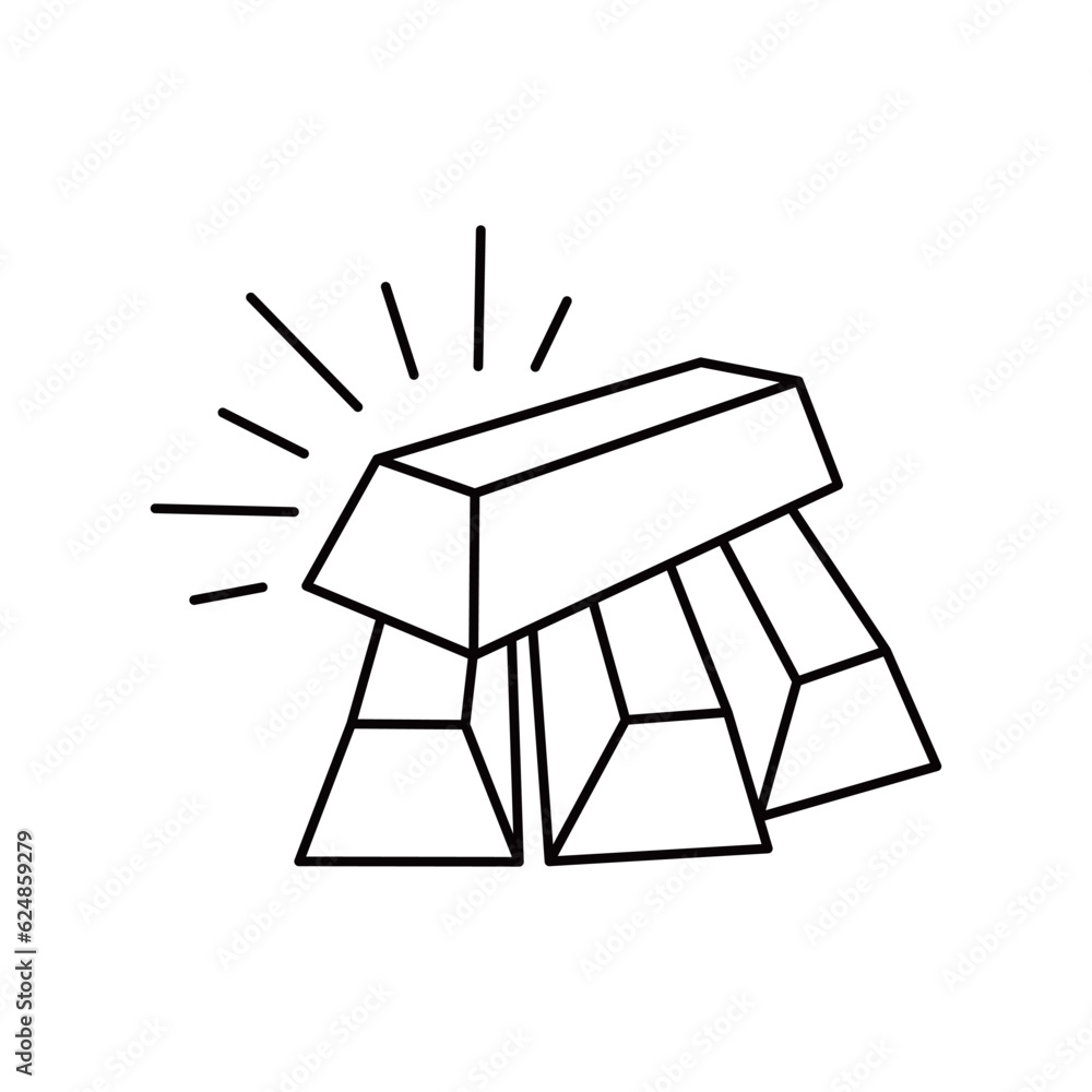 gold bar icon vector illustration. investment sign and symbol. gold bar icon vector illustration. investment sign and symbol.
