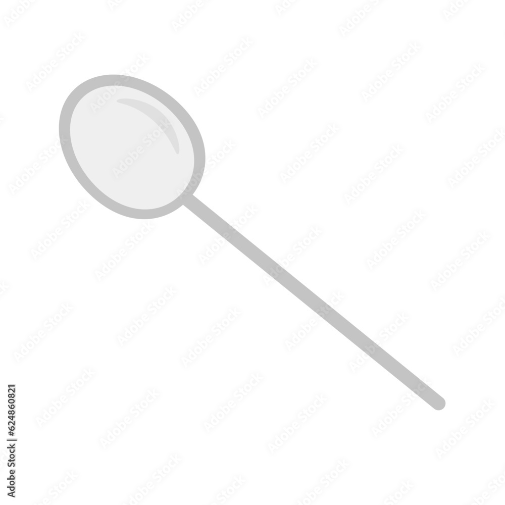Vector illustration Metal spoon simple drawing isolated on white background Vector illustration Metal spoon simple drawing isolated on white background