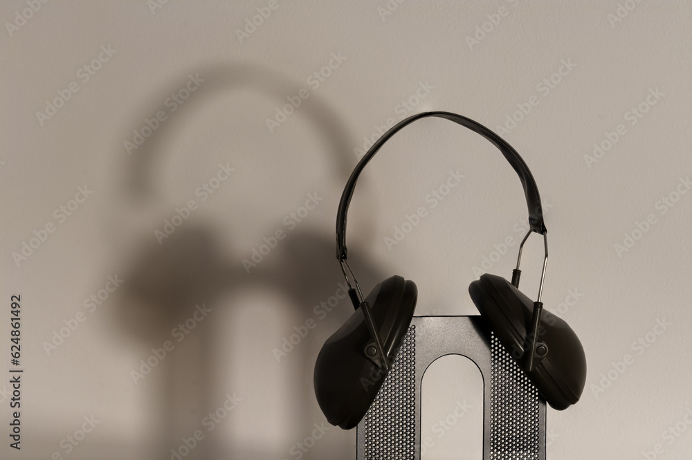Pair of noisecanceling headphones of the type used in shooting ranges